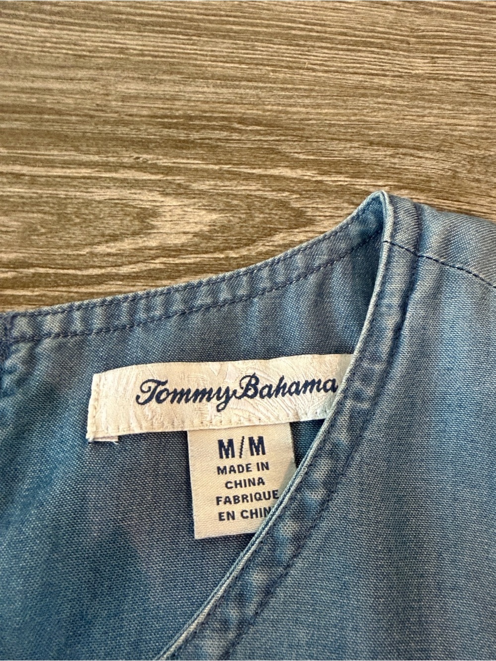 Tommy Bahama Blue Floral Chambray Mini Dress - Picture 2 of 9